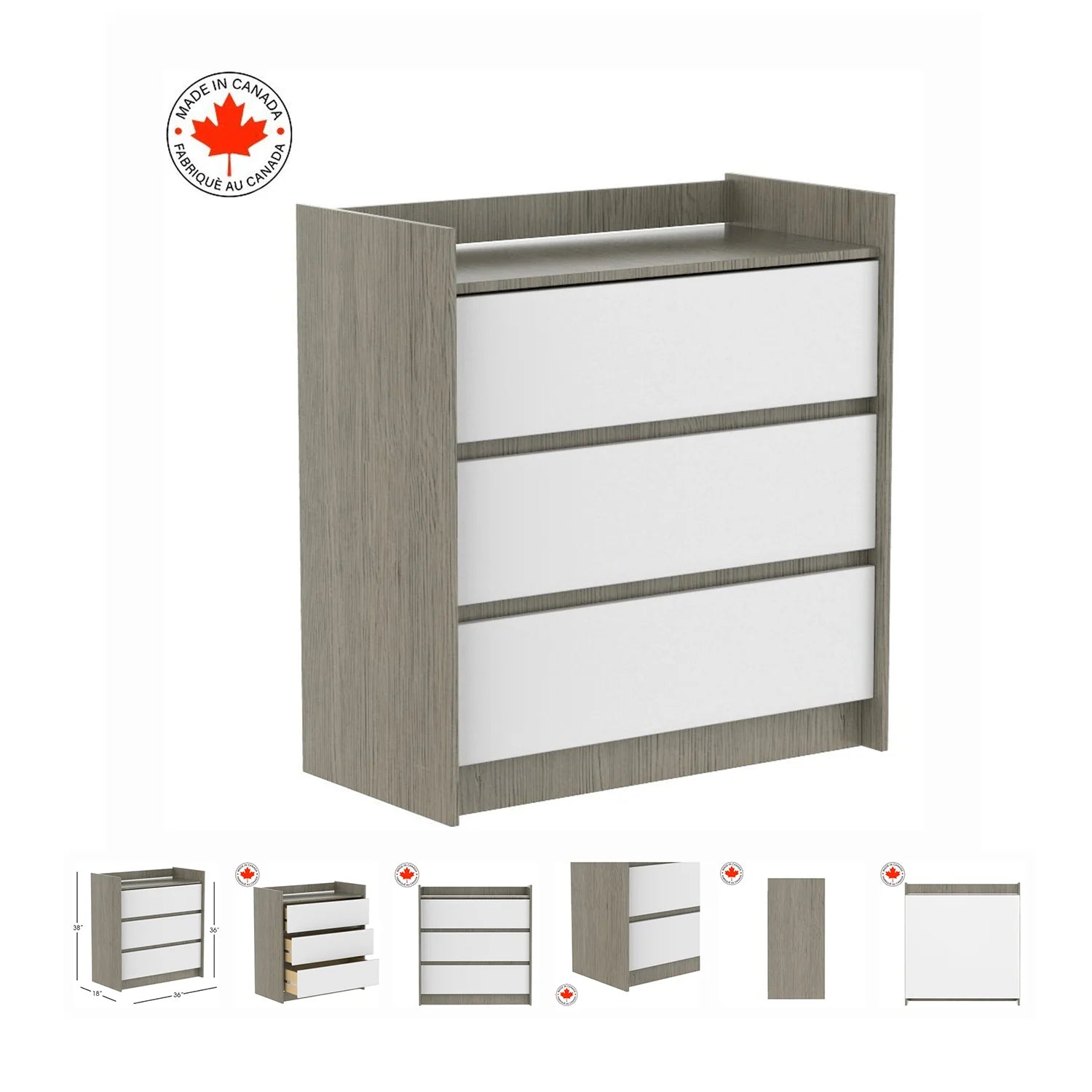 Ensemble 153 chambre bébé: lit de bébé, table à langer & matelas