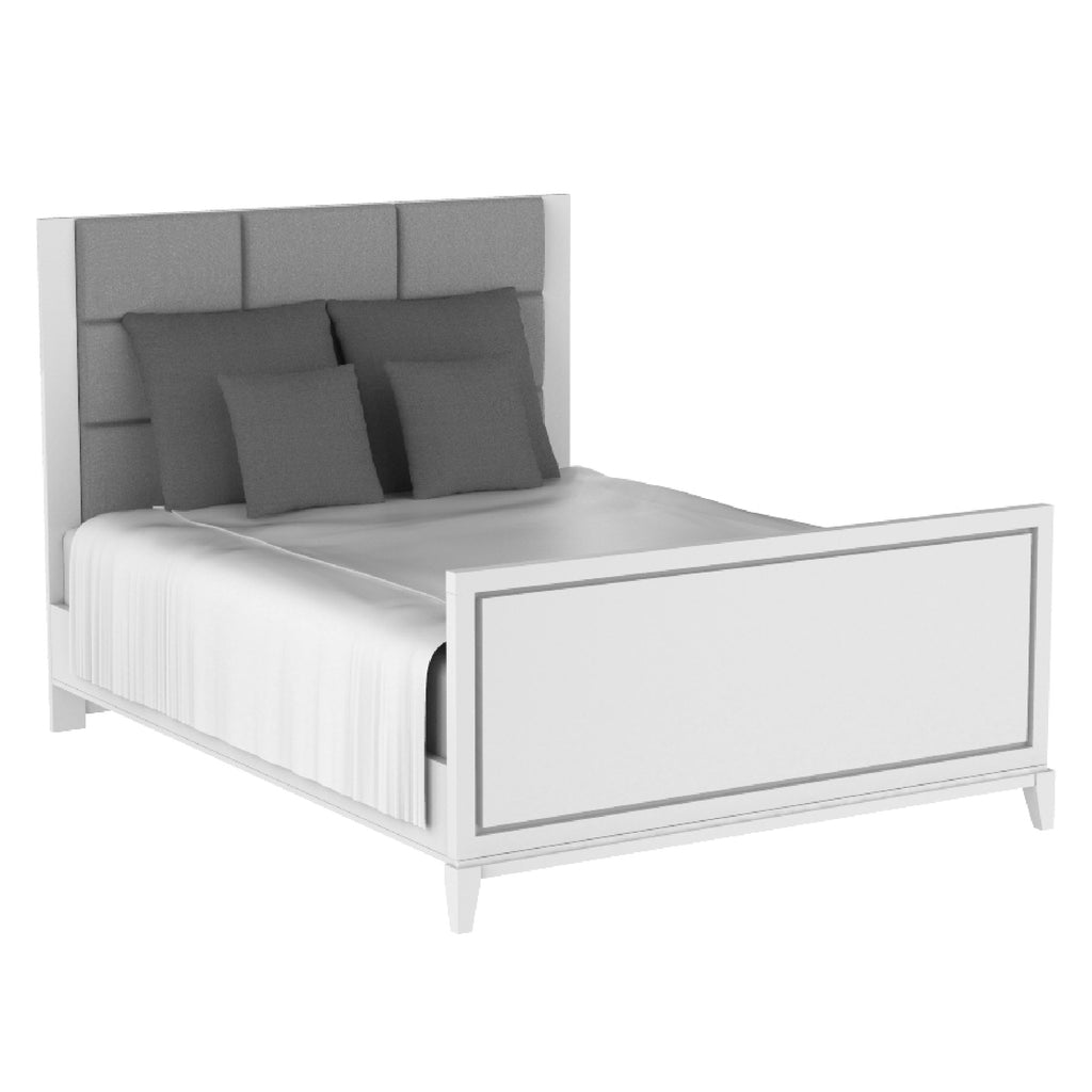 Lit double moderna, blanc