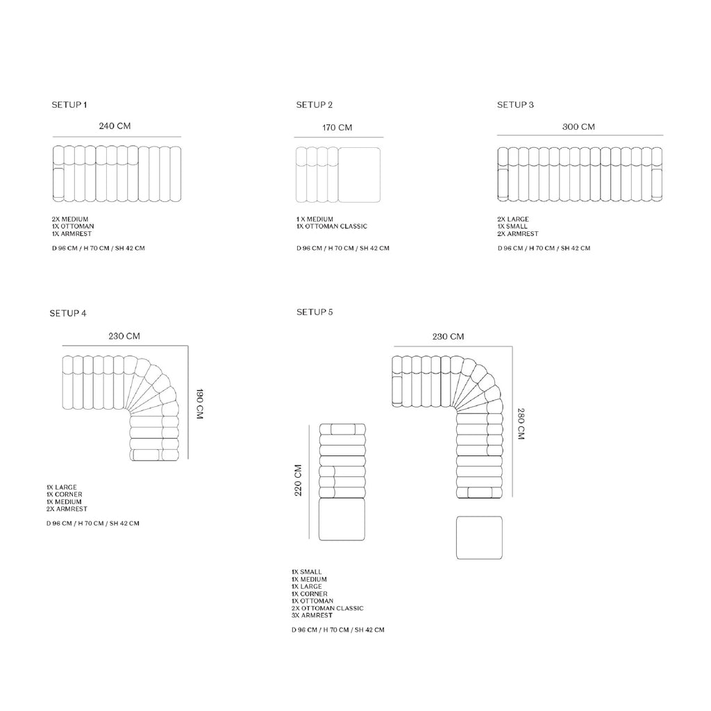 canapé modulaire moderne avec espace de rangement