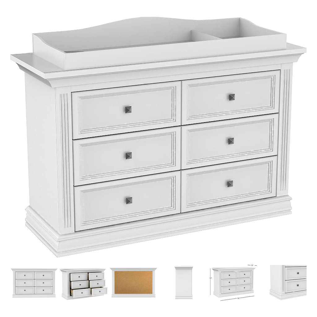 bureau double verona blanc