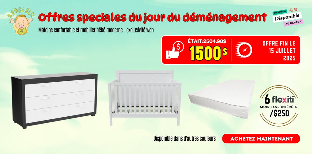 Matelas confortable et mobilier bébé moderne - exclusivité web