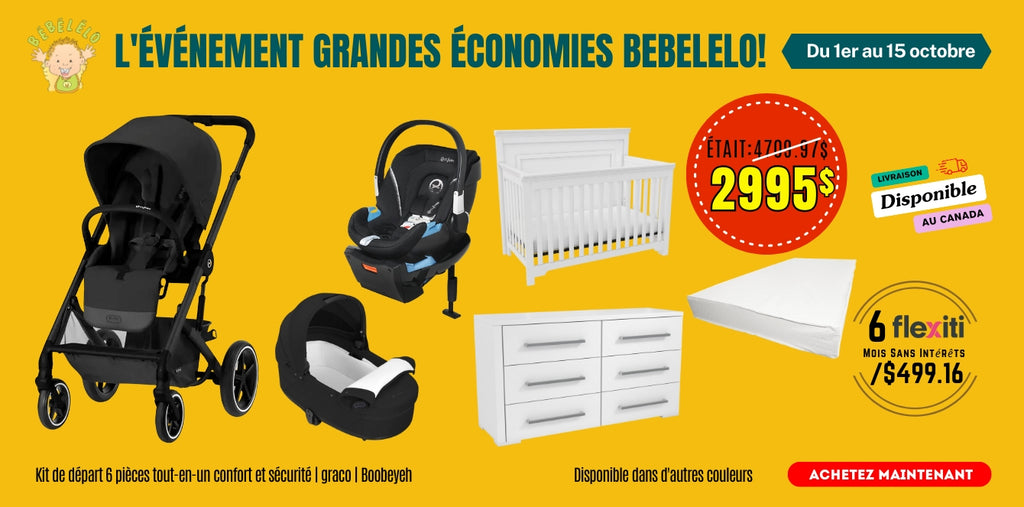 Ensemble bébé 6 morceaux lit poussette nacelle siège auto commode matelas