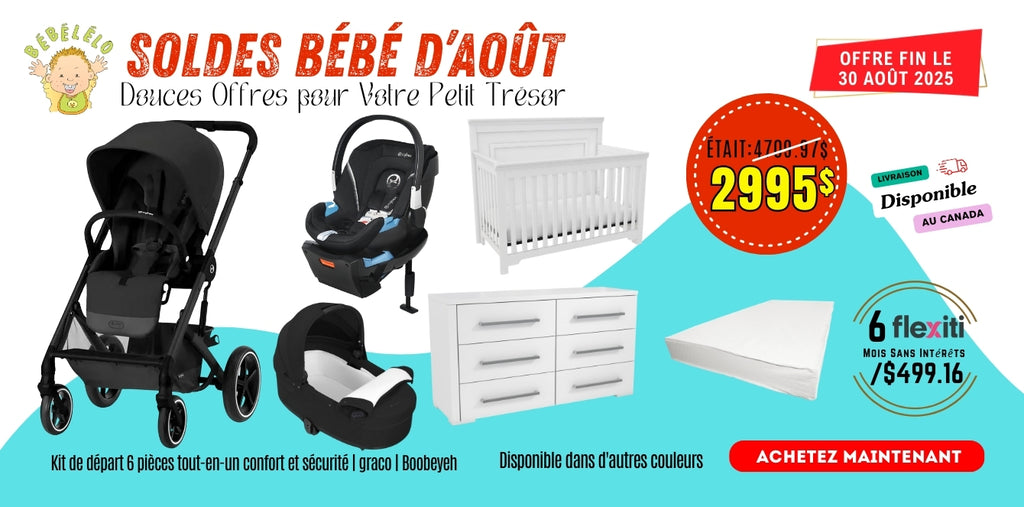 Ensemble bébé 6 morceaux lit poussette nacelle siège auto commode matelas