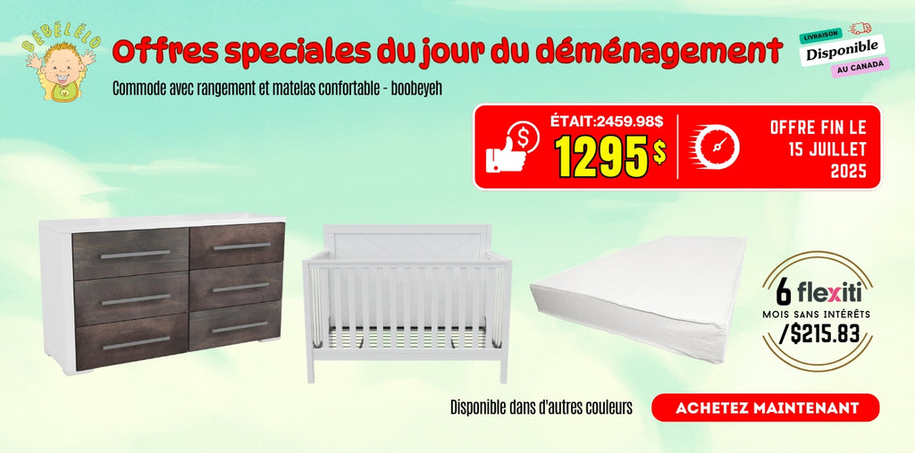 Commode avec rangement et matelas confortable - boobeyeh