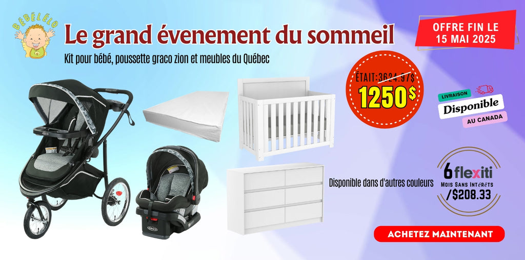 Kit pour bébé, poussette graco zion et meubles du Québec