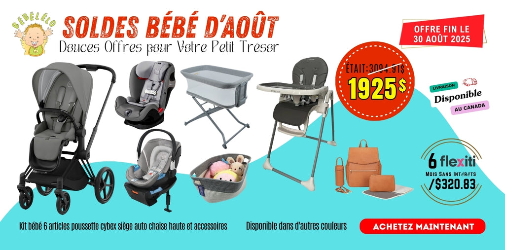 Kit bébé 7 articles poussette cybex sièges auto et accessoires boobeyeh