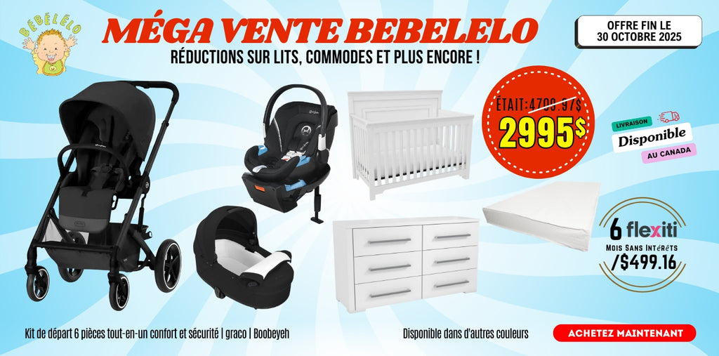 Ensemble bébé 6 morceaux lit poussette nacelle siège auto commode matelas