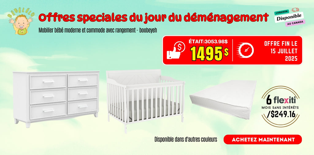 Mobilier bébé moderne et commode avec rangement - boobeyeh