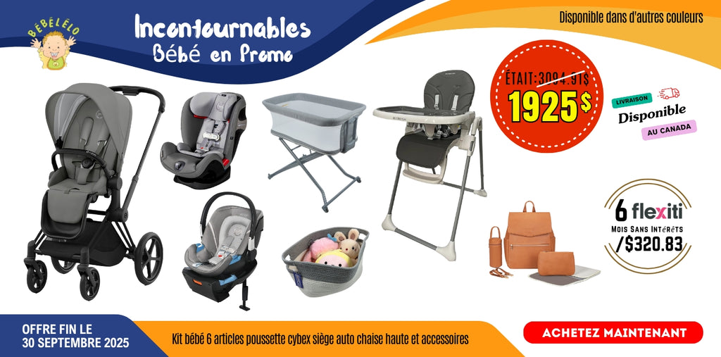 Kit bébé 7 articles poussette cybex sièges auto et accessoires boobeyeh
