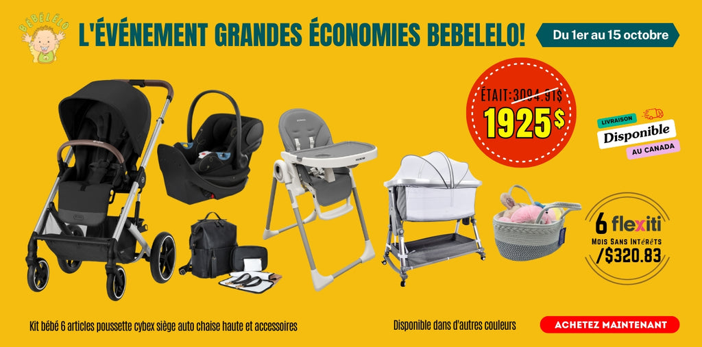 Kit bébé 6 articles poussette cybex siège auto chaise haute et accessoires