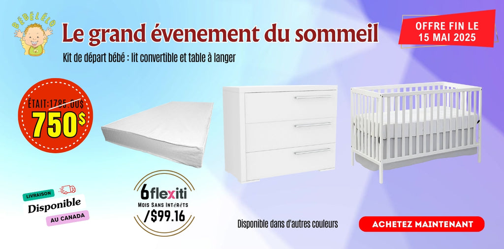 Kit de départ bébé : lit convertible et table à langer