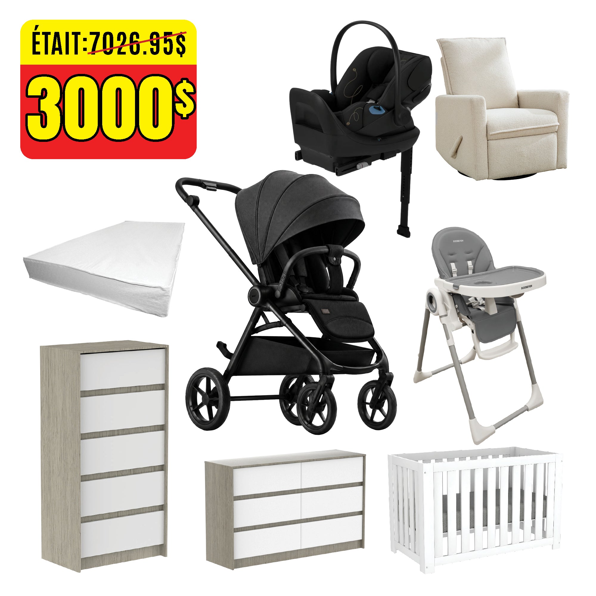 Ensemble complet Cybex pour bébé – voyage, chambre et repas