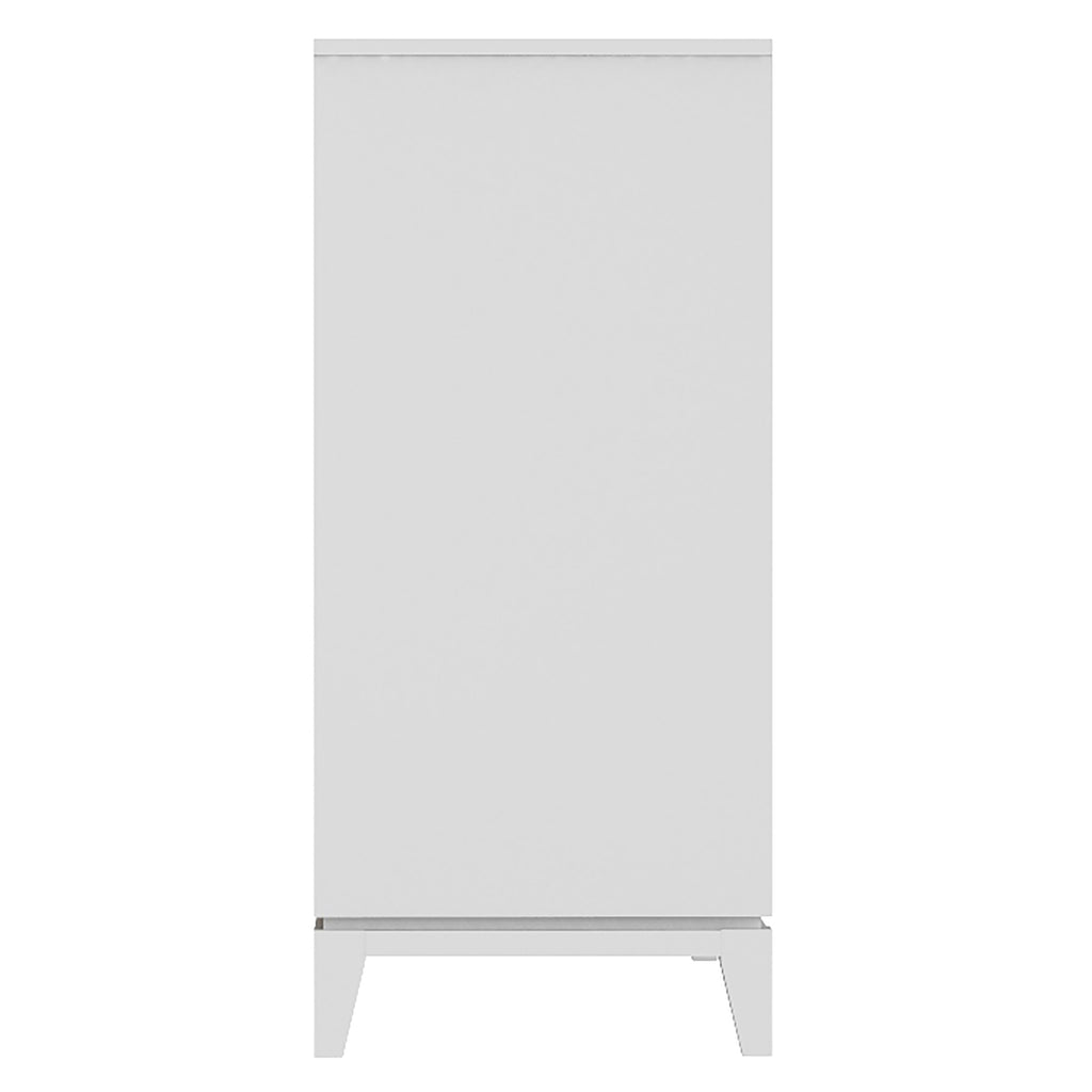 Bureau double 6 tiroirs moderna pour chambre, blanc