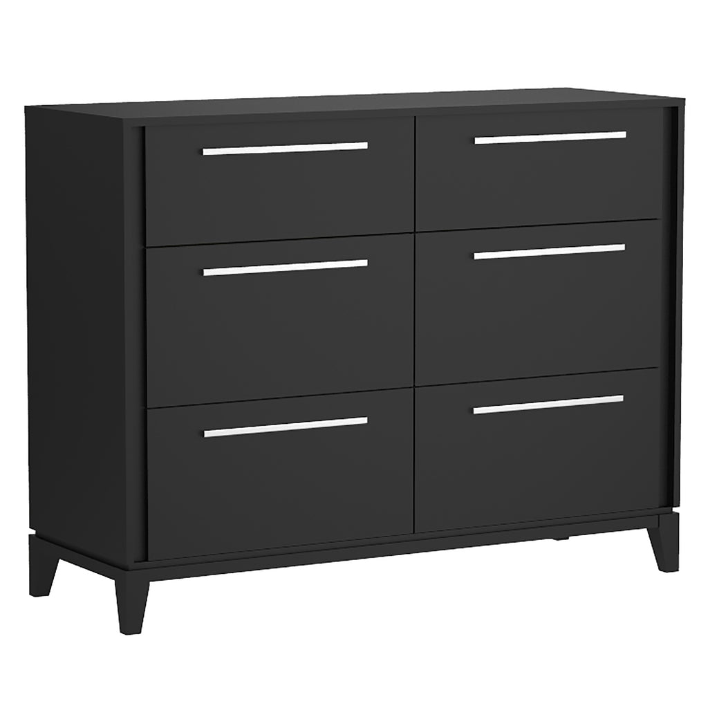 Bureau double 6 tiroirs moderna pour chambre, java