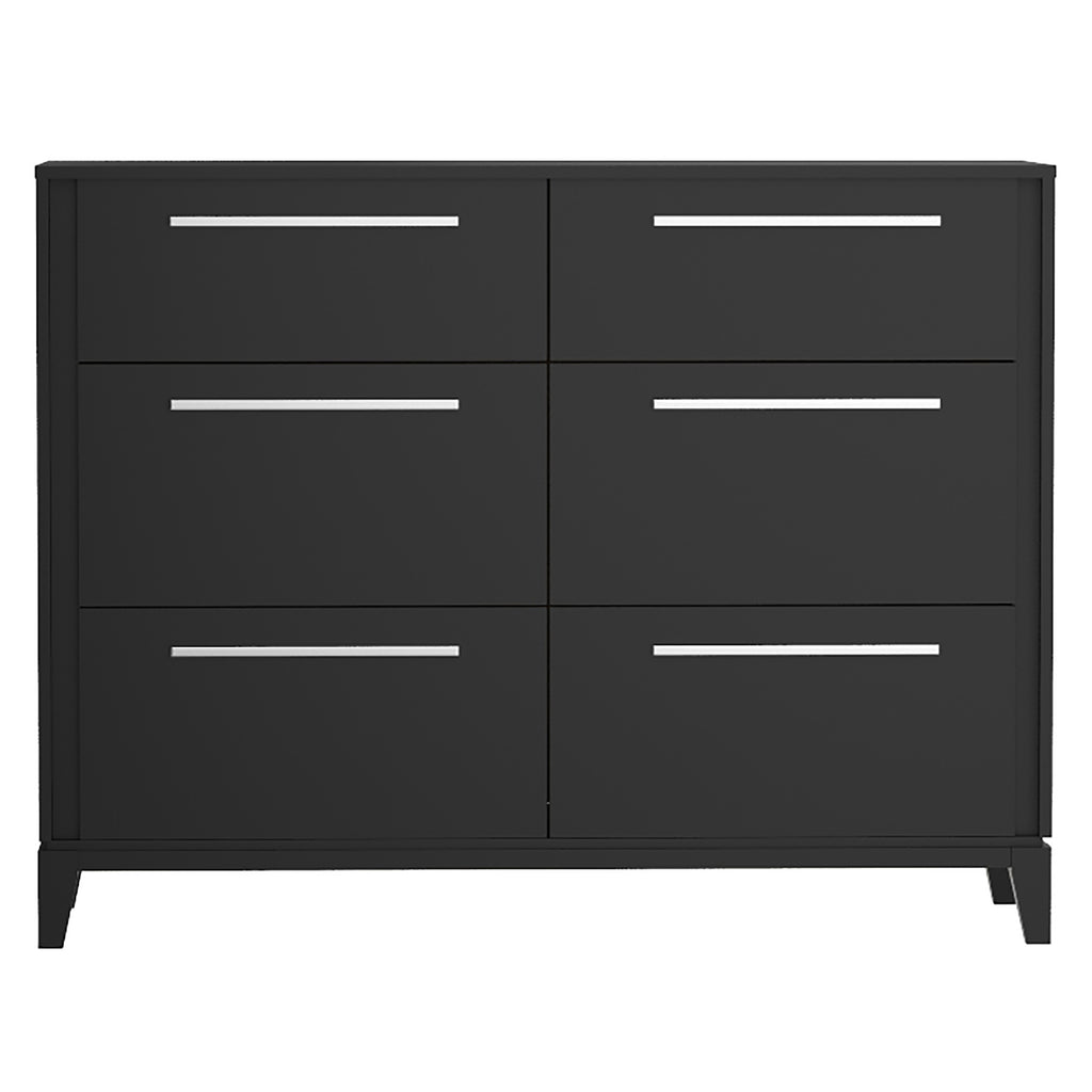 Bureau double 6 tiroirs moderna pour chambre, java