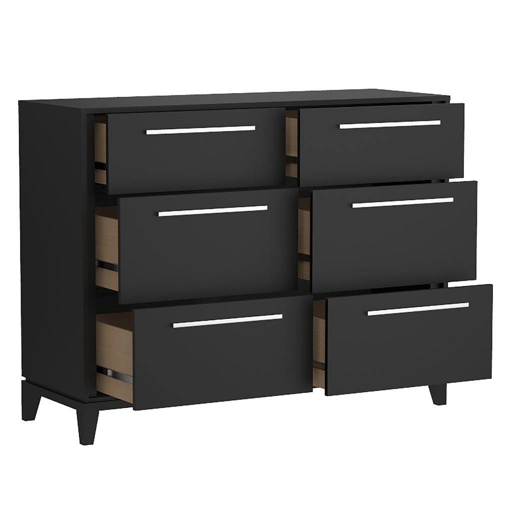 Bureau double 6 tiroirs moderna pour chambre, java