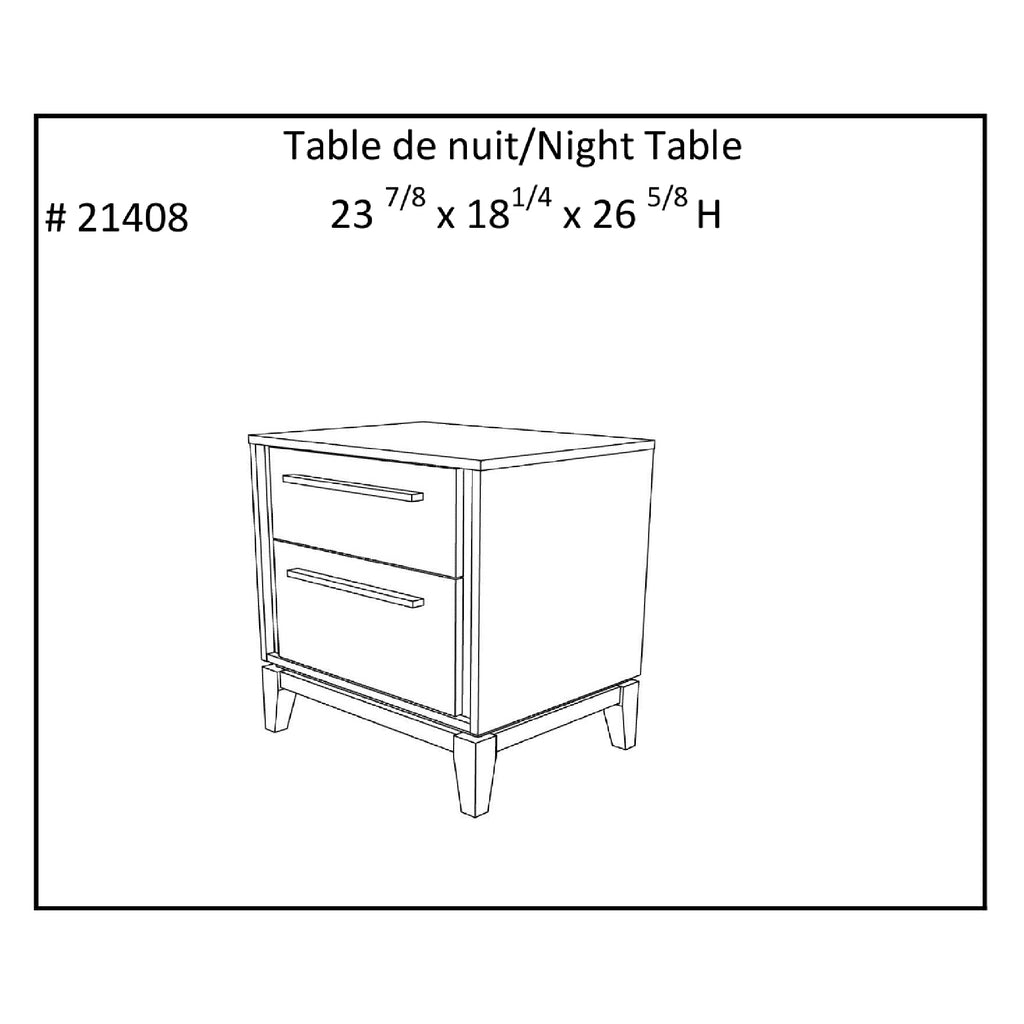 Table de nuit moderna pour chambre, java