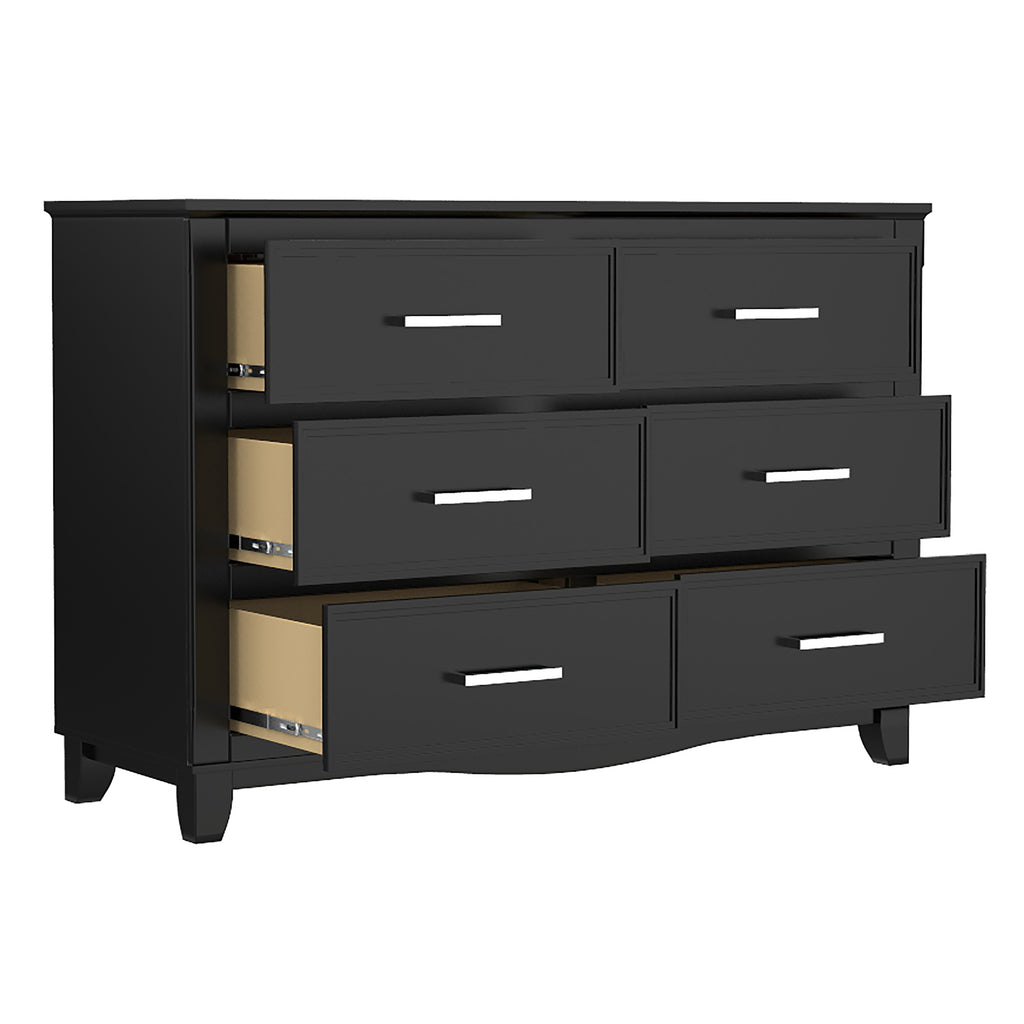 Petit bureau double 6 tiroirs bella pour chambre, java