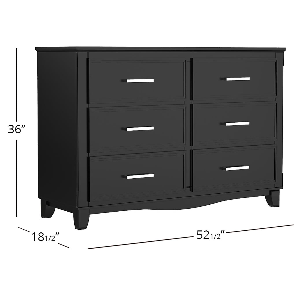 Petit bureau double 6 tiroirs bella pour chambre, java