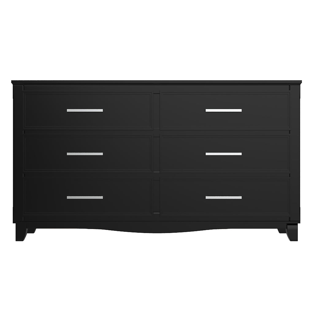 Bureau double 6 tiroirs bella pour chambre, java