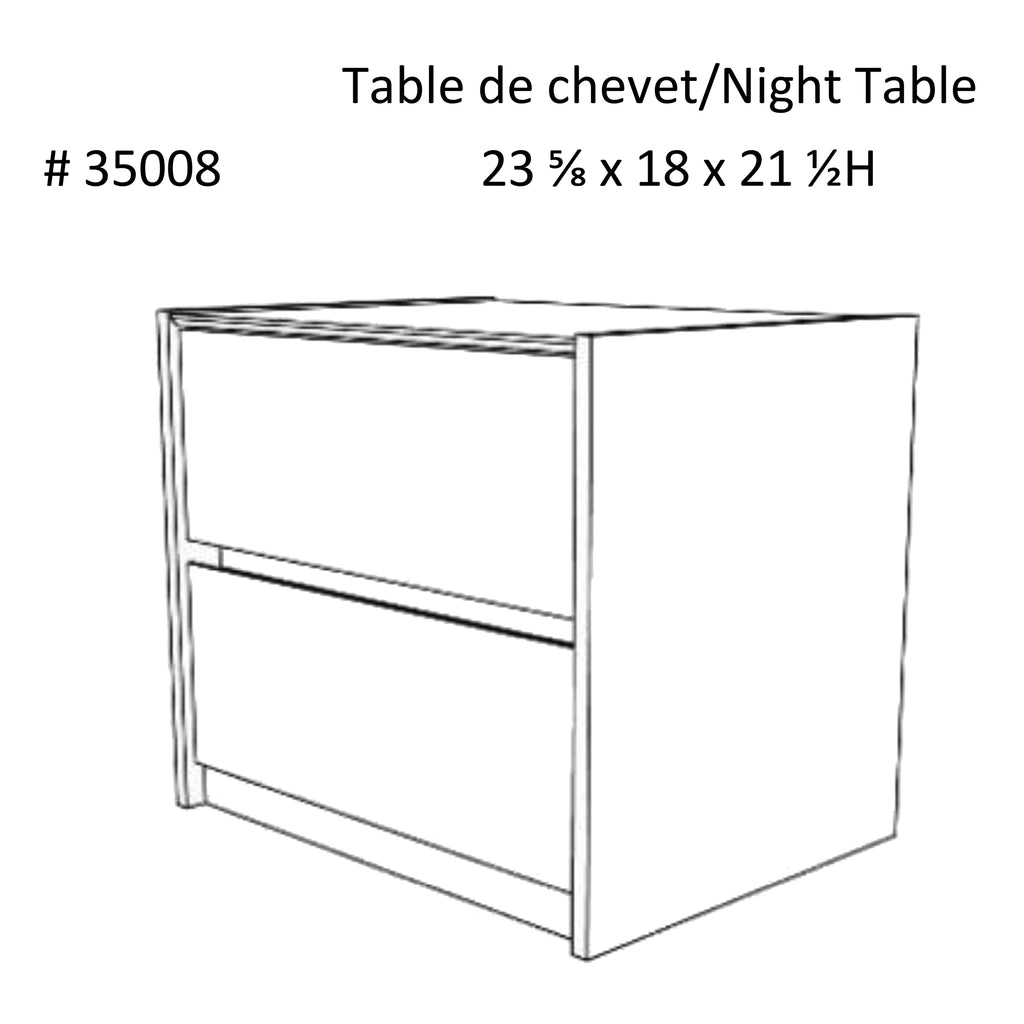 Table de nuit farona pour décoration de chambre, blanc