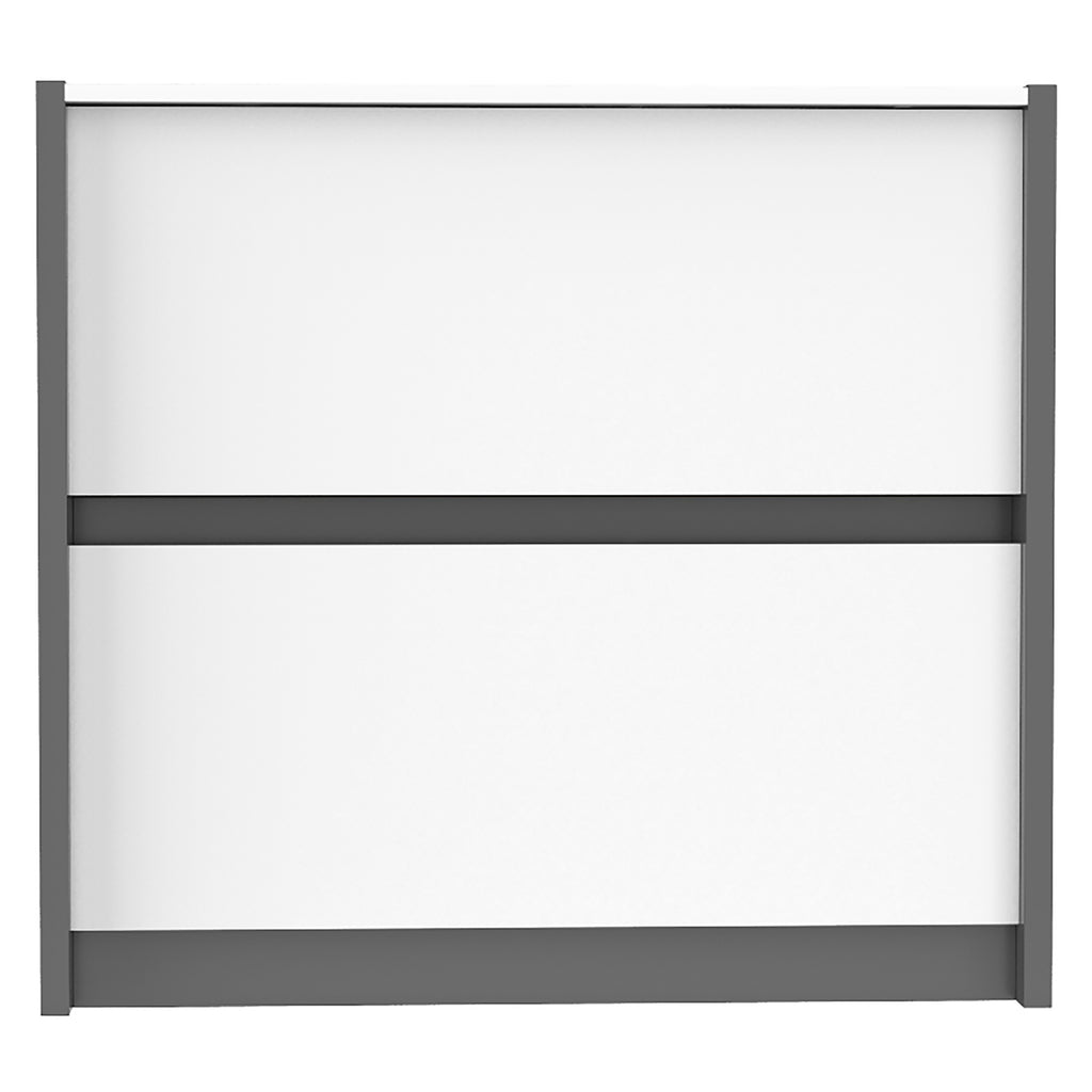 Table de nuit farona pour décoration de chambre, gris foncé & blanc