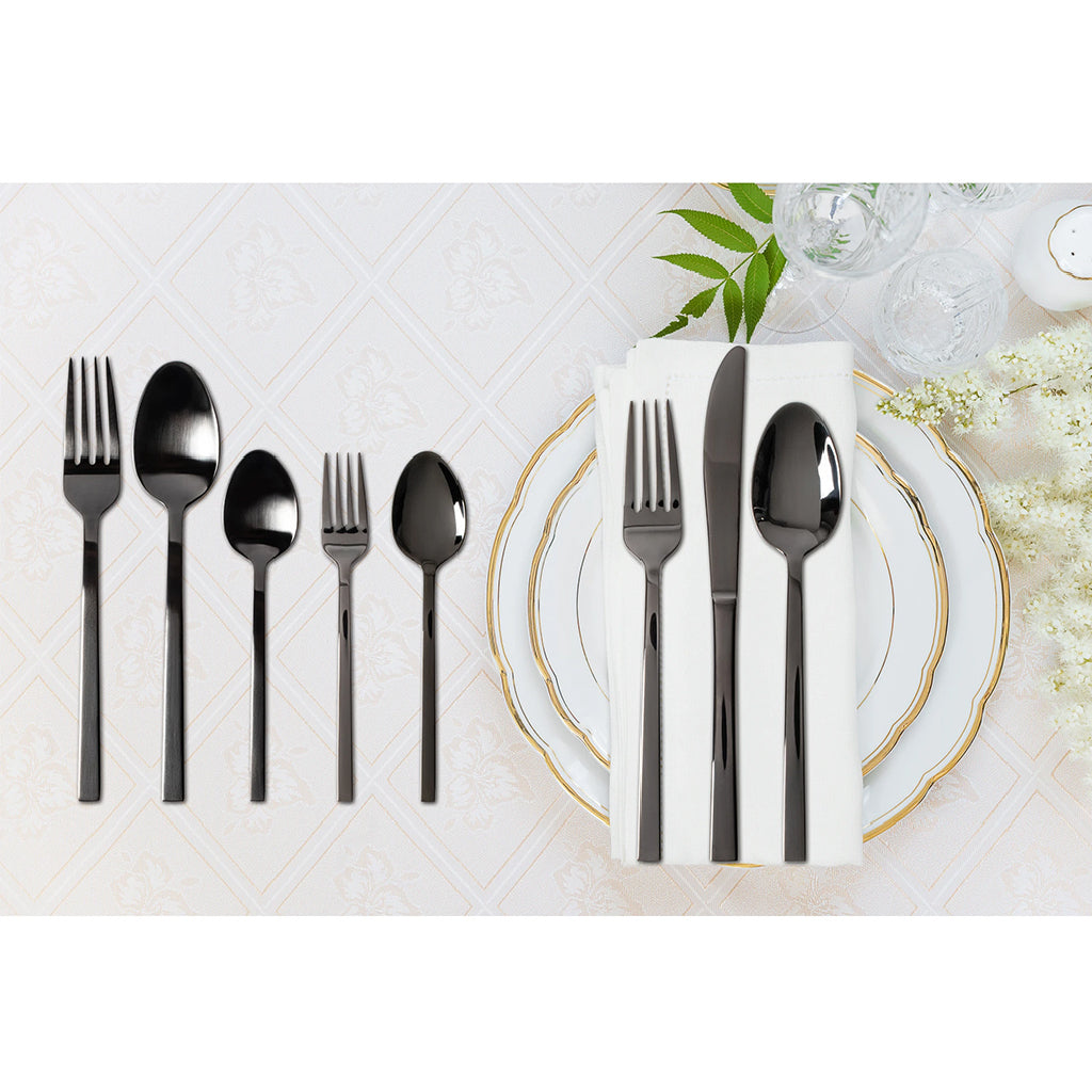 Coutellerie Miroir Noir 20PC