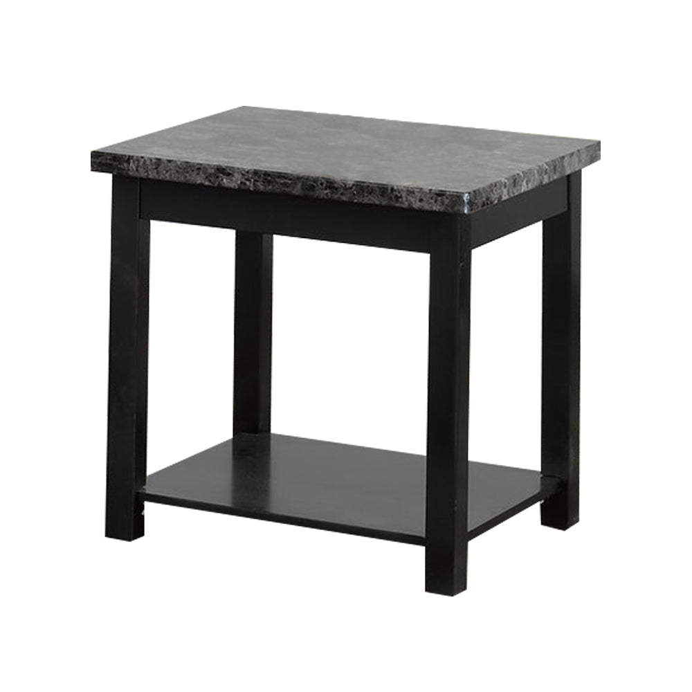 Bebelelo - Ensemble table basse 3 pièces avec 2 tables d'appoint, plateau relevable, gris foncé